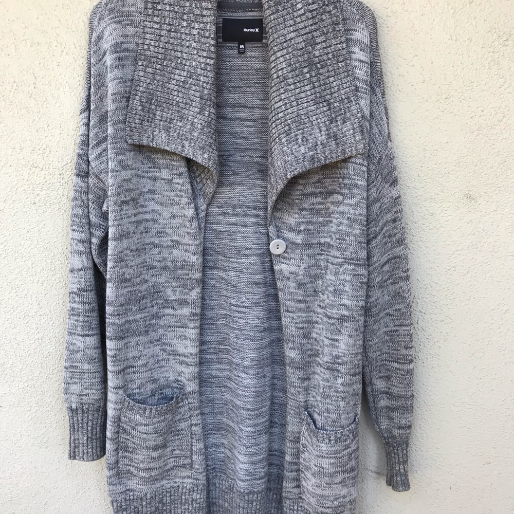 Cozy Heather Gray Hurley Cardigan Sweater